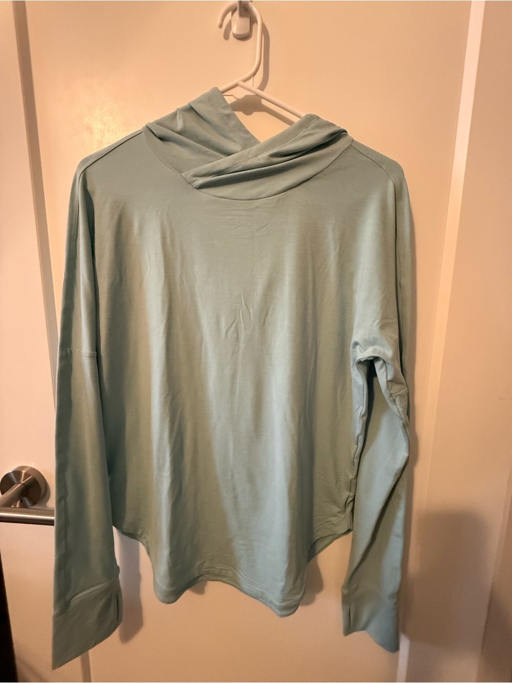 REI Mint Green Women's Lightweight Hooded Long-Sleeve Top